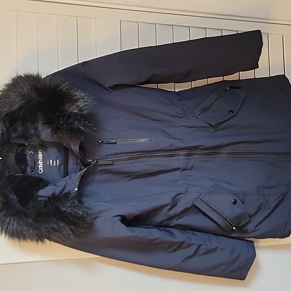 Calvin Klein Women's Navy Puffer Coat
